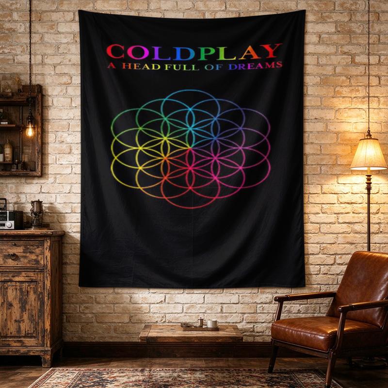 Muse Band Portrait Wall Tapestry for Music Fans Bedroom Dorm Living Room Wall Decor