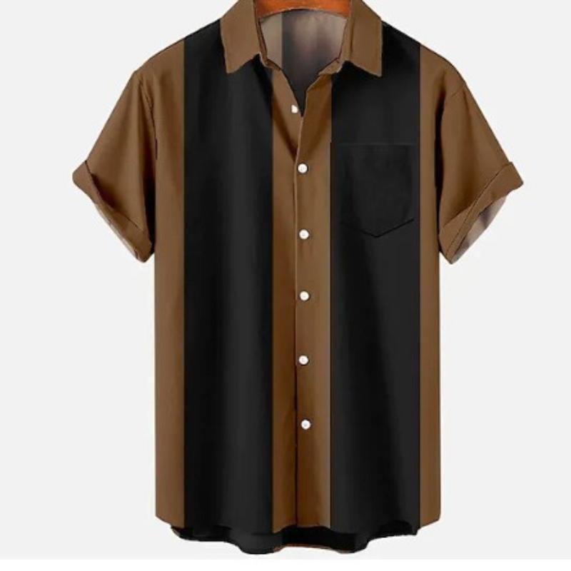 Новая летняя повседневная гавайская рубашка с принтом, мужская праздничная рубашка в полоску с морским принтом