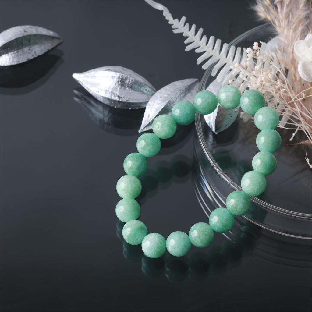 Мьянманский жадеит, бирманский жадеит, браслет из камня силы, здоровье, амулет, удача, отношения (16 см внутренний обхват)