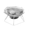 JINGGENG Piaotu Stainless Steel Folding Fire Pit BBQ Grill