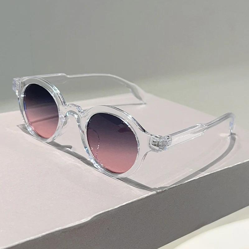 Солнцезащитные очки с круглой оправой для мужчин, винтажные, конфетного цвета, для улицы, повседневные, женские, новые, ретро, дизайнерские, милые, с градиентом