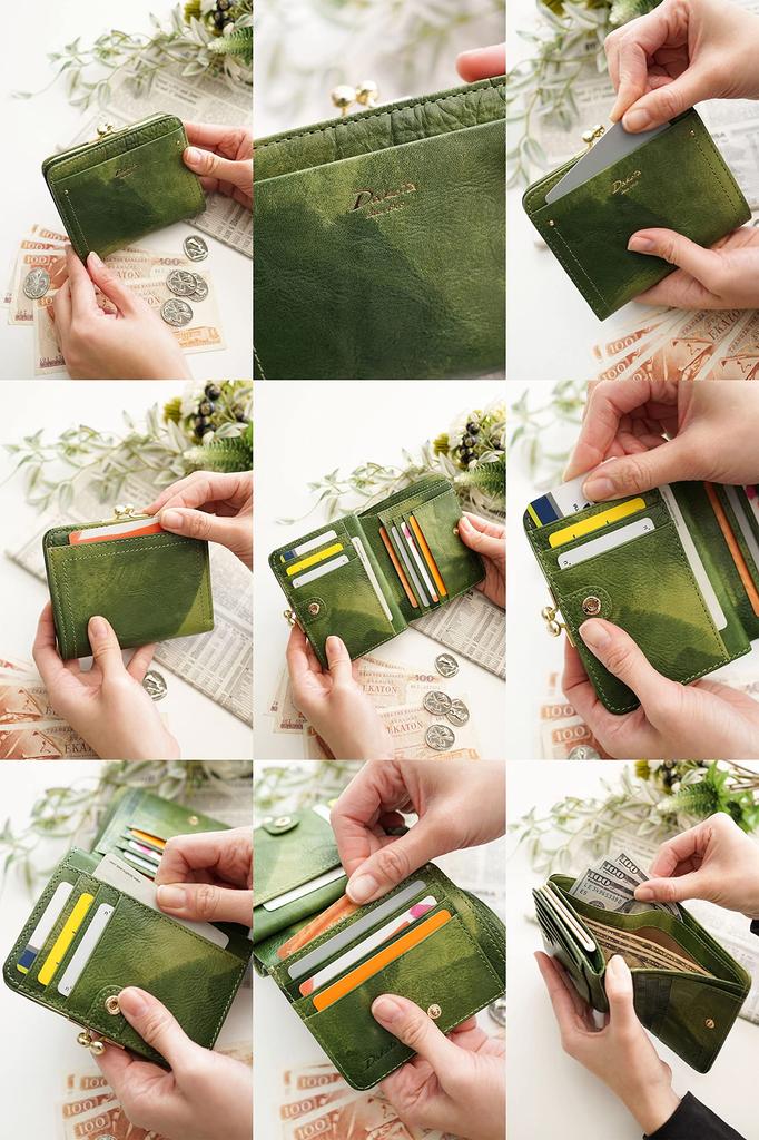 Кошелек двойного сложения из натуральной кожи розового цвета [Dakota] женский DA-30681-32