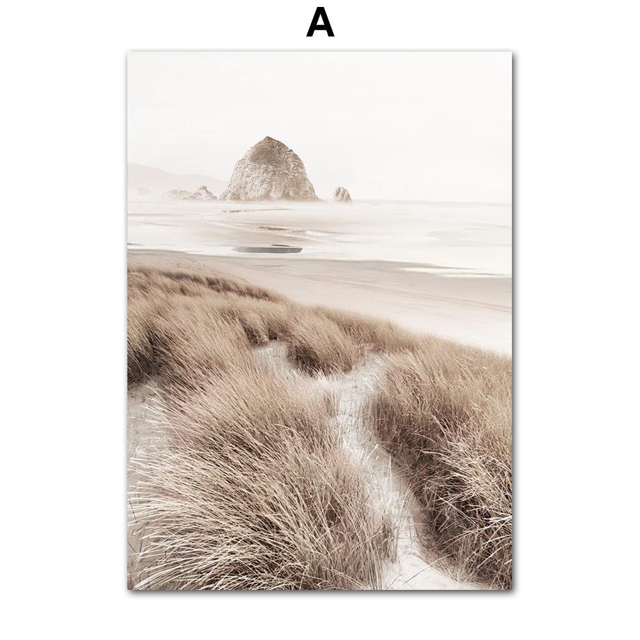 Хвост кролика, трава, тростник, цветок, пляжный песок, настенное искусство, плакаты на скандинавскую тему и принты, холст, живопись, настенные панно для декора гостиной