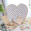 Rustic Wedding Guest Book Love Heart Guest Book with Wooden Drop Box Guestbook with Hearts Wedding Decoration for Engagement Reception Decor
