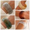 Smudge Acrylic Transparent Bangles Exaggerate Retro Hand Ring Chunky Bracelets Women  Girls