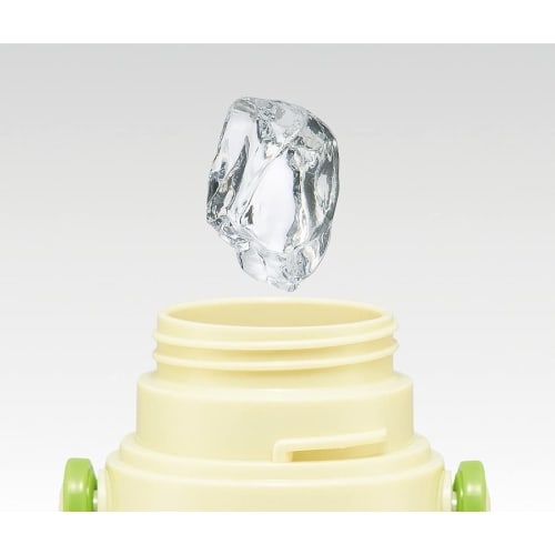 Skater Kids' Stainless Steel Water Bottle, 2-Way Design, 580ml (Direct Drinking) or 570ml (Cup Drinking), Animal Crossing Design, Lightweight and Chil