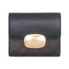 Маленький кошелек Coach Eliza из фирменного покрытия и кожи (Двустворчатый) FCW801 CW801 Орех и Черный (Выход)