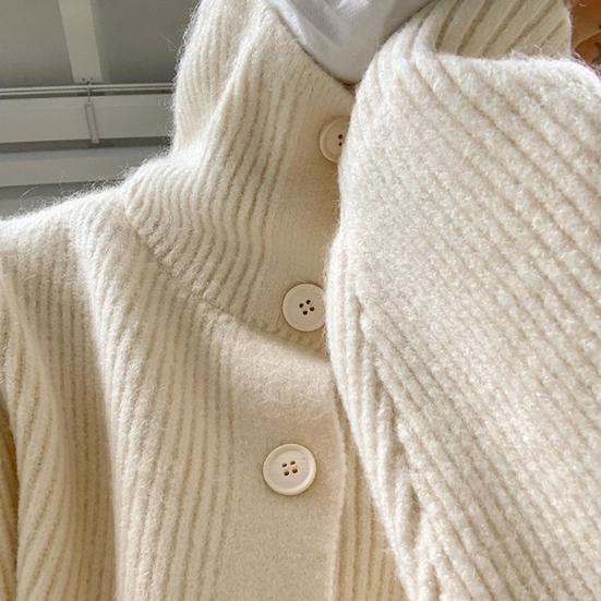 Осень-зима мужской свитер кардиган высокий воротник защита шеи трикотаж толстый эластичный