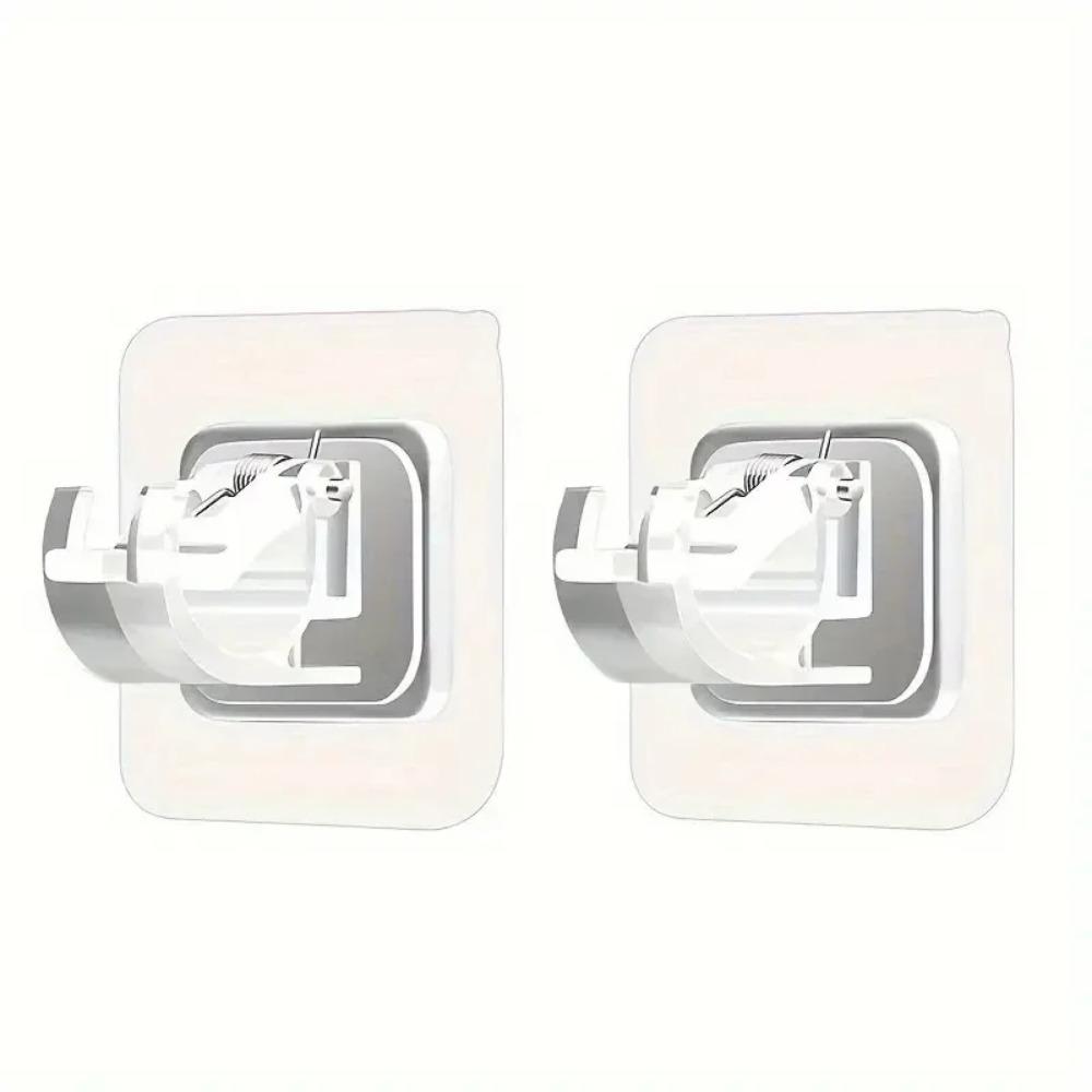 2/4/8 шт. Самоклеящийся кронштейн для карниза для штор, регулируемый держатель, зажим, крючки, без сверления, для использования дома, на кухне, в ванной комнате