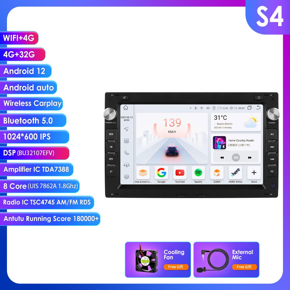 Hizpo Intelligent Screen 8Core DSP Car Multimedia Player for VW Golf 4 Passat POLO Transport T5 Multivan Seat Jetta CarCarplay 4G Autoradio AI GPS