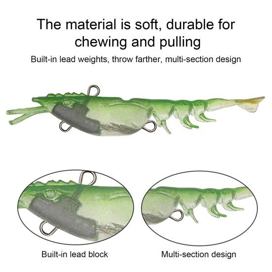 Рыболовная приманка Креветка Свимбейт Реалистичный вид Яркий цвет Вращающиеся блестки 360 градусов Готовые джиг-головки Рыболовная приманка