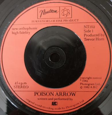 7-дюймовая пластинка ABC - Poison Arrow NT102 Neutron Records 1982 UK Рок Б/У