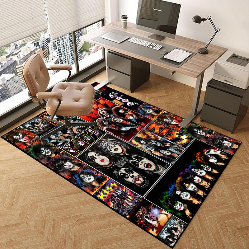 KISS rock band Carpets and Rug 3D Printing Carpet Floor Mat Living Room Bedroom Large Area Soft Carpet-JM002