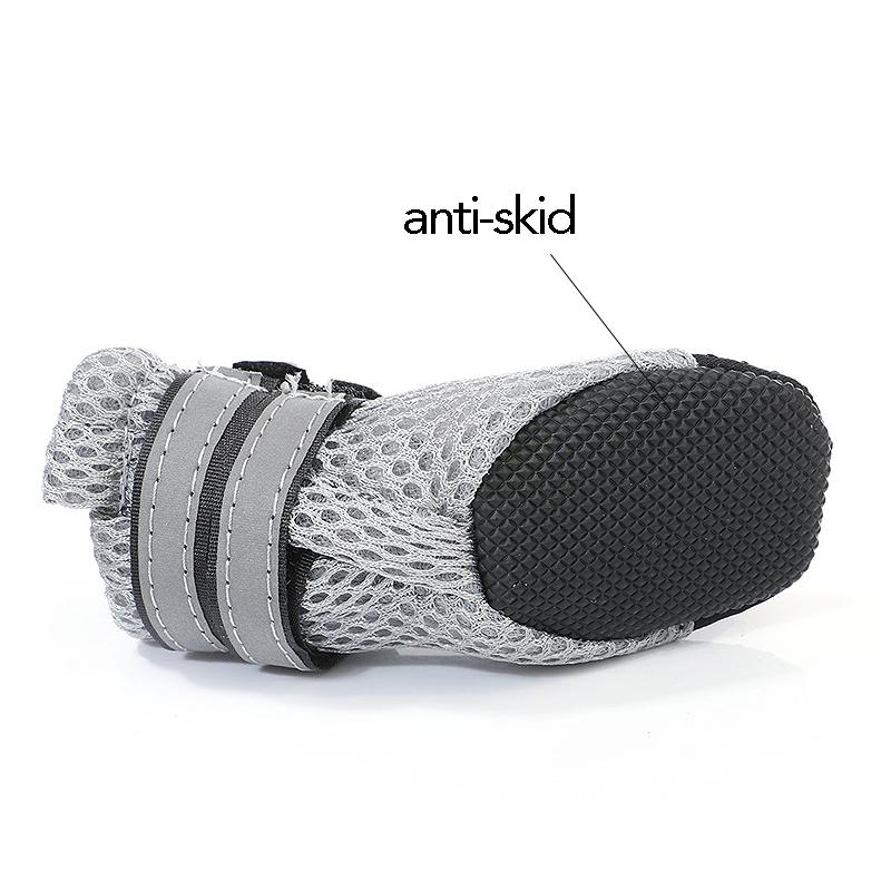 Breathable Pet Dog Outdoor Walking Shoes Net Soft Pet Puppy Shoes Night Safe Reflective Boots For Large Small Dogs