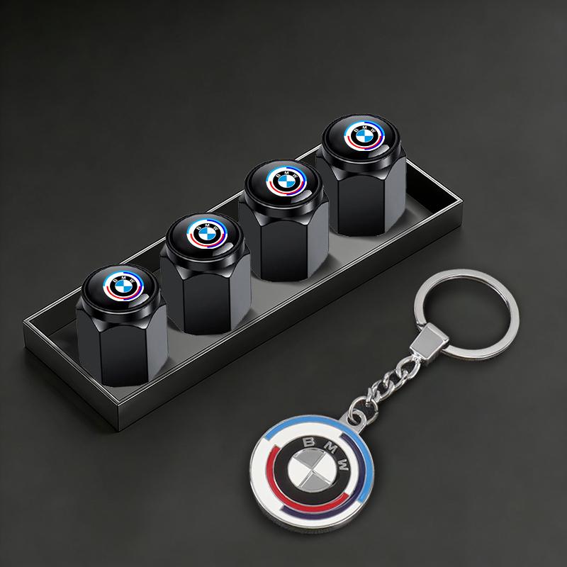 NDQB9 Car Tire Wheel Valve Caps Cover Metal Car Keychain Keyring For BMW i7 X7 G07 LCI iX I20 X1 U11 3 5 7 Series G70 G09 XM Accessory