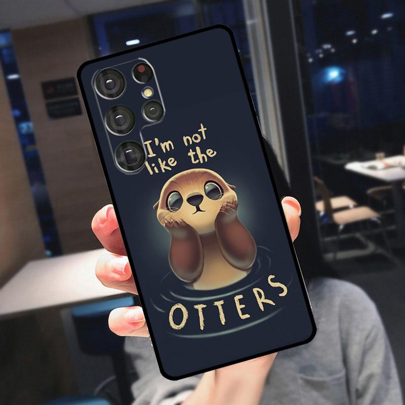 Милый мультяшный выдра Чехол Для Samsung Galaxy S22 S23 Ultra S21 S20 FE S9 S10 Note 10 Plus Note 20 Ultra Чехол