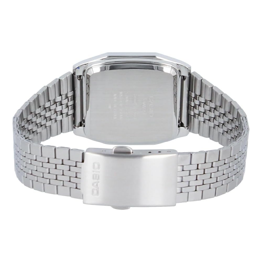 Casio Casio Standard A1100D-1 Unisex Watch Silver Black Stainless Steel Quartz Timepiece