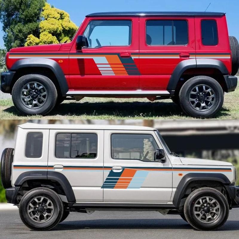 Car Door Side Stickers Auto Body Stripe Vinyl Decals Car Body Decoration Stickers Accessories For SUZUKI JIMNY 2 Door and 4 Door