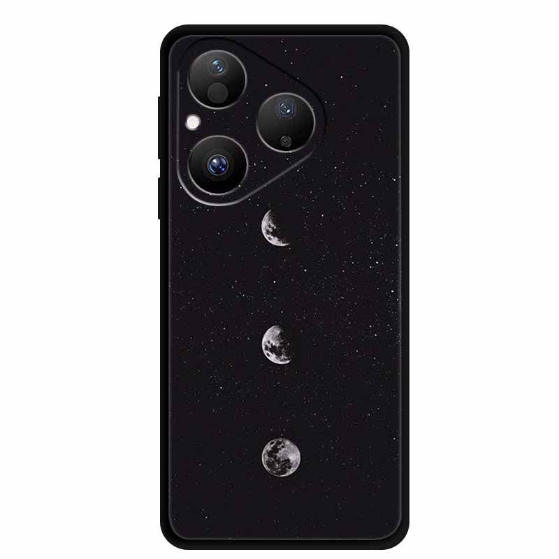 Красочный чехол для Huawei Pura 80 Чехол Мультяшное Животное Силиконовый Черный Мягкий Чехол для Huawei Pura 80 Чехол Защитный Бампер Pura80