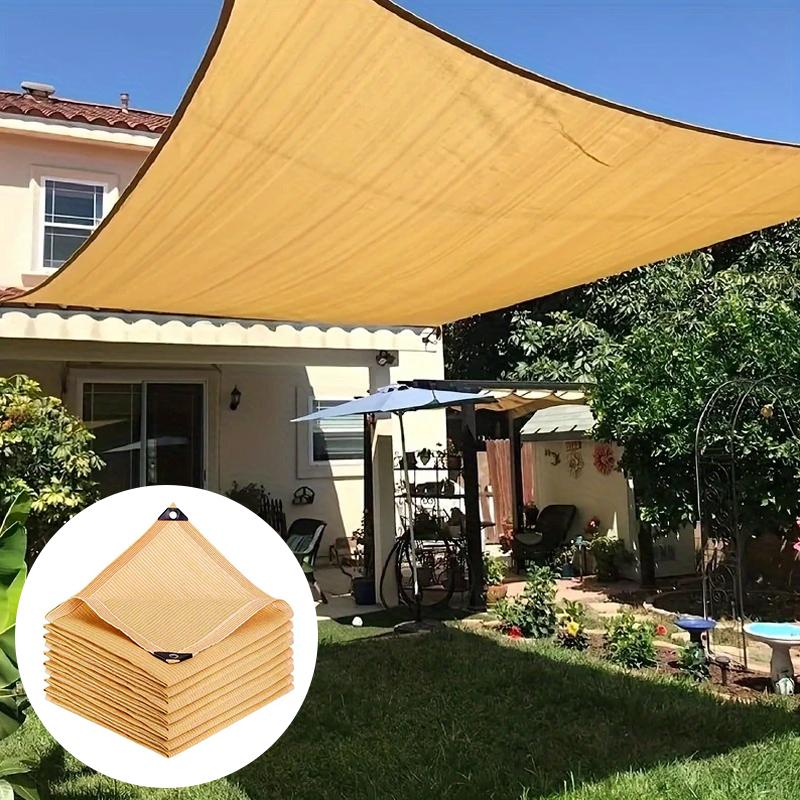 1шт армированная летняя подшитая ткань солнцезащитного козырька теплоизоляционная сетка с люверсами бежевый прочный бежевый
