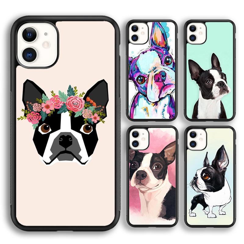 Boston Terrier Dog Puppy soft Phone Case Cover For iPhone 17 Air 16 15 14 plus 11 12 13 pro max coque Shell Fundas