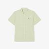 [Lacoste] Men's Light Poplin Gingham Check Short-Sleeve Shirt CH2346-56G4AJ