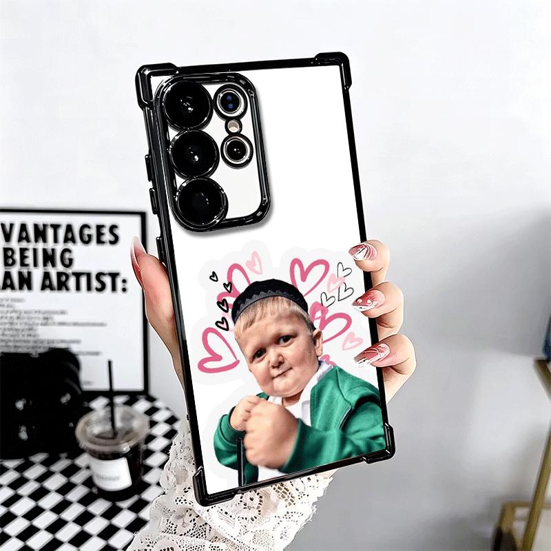 Funny Babaite Hasbulla Plating Phone Case For Samsung Galaxy S24 S25 FE S26 Edge S23 Ultra S22 S21 Plus S20 Anti-Fall Airabag Co