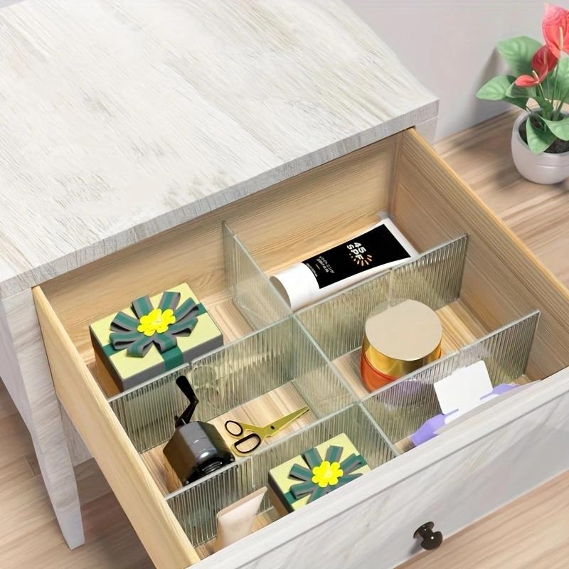 32,5*7 см, 4 шт. Современная водонепроницаемая прозрачная регулируемая и соединяемая перегородка для ящиков, подходящая для хранения в спальне, офисе, кухне.