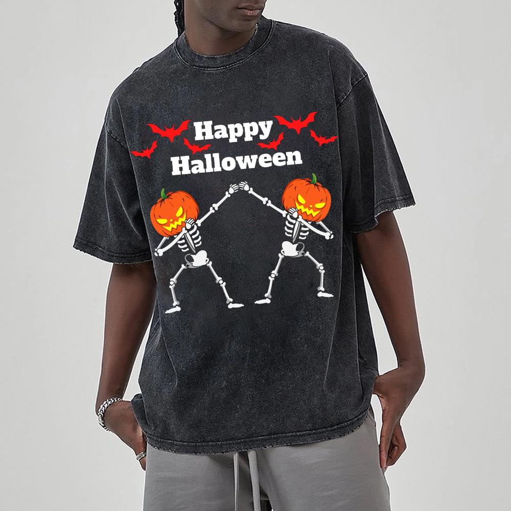 Женская футболка с принтом тыквы Happy Halloween, свободная, с коротким рукавом, Harajuku, унисекс, топ, высокое качество, футболки