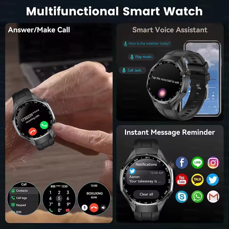 Глобальная версия Watch 6 Pro Новые умные часы для мужчин Экран GPS-трек Bluetooth-звонок Водонепроницаемые Спортивные Пульс Умные часы