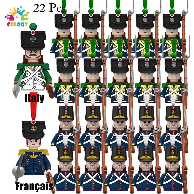 Kids Toys 22Pcs/10Pcs Napoleonic Wars Military Soldier Building Blocks Imperial Navy Figures Toys For Kids Birthday Gifts