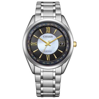 [Citizen] Exceed Световая батарея Eco Drive Радиоуправляемые часы Водонепроницаемые Тонкие Лимитированная серия Черные CB1154-66W Мужские Серебристые