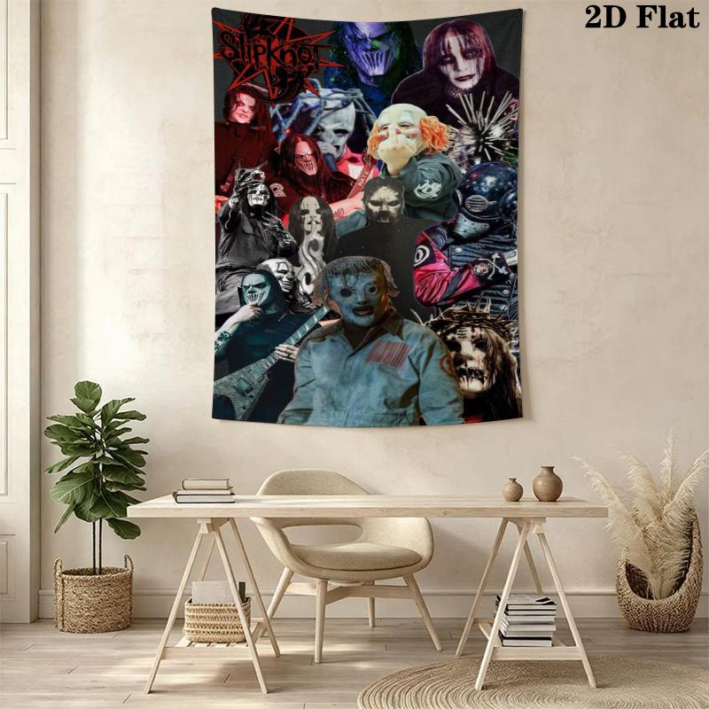Slipknot Band Wall Tapestry Tapestry Fashion Print Wallmounted Wall Decoration Wall Covering Decoration Background Wall Hanging Cloth
