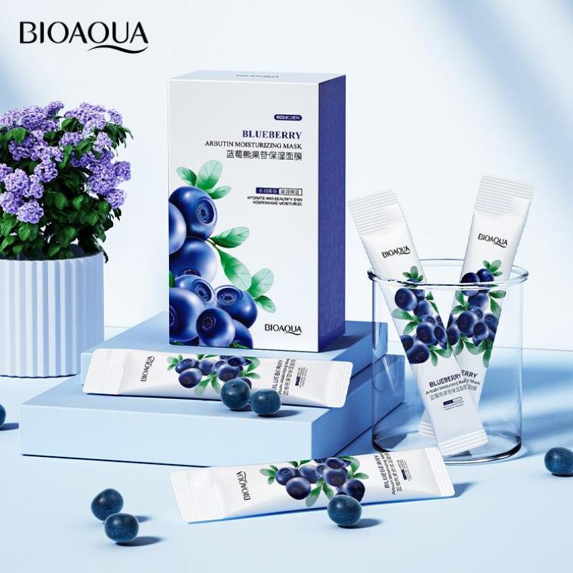 Bioaqua 20 шт. увлажняющая черничная ночная маска для ухода за кожей, контроль жирности
