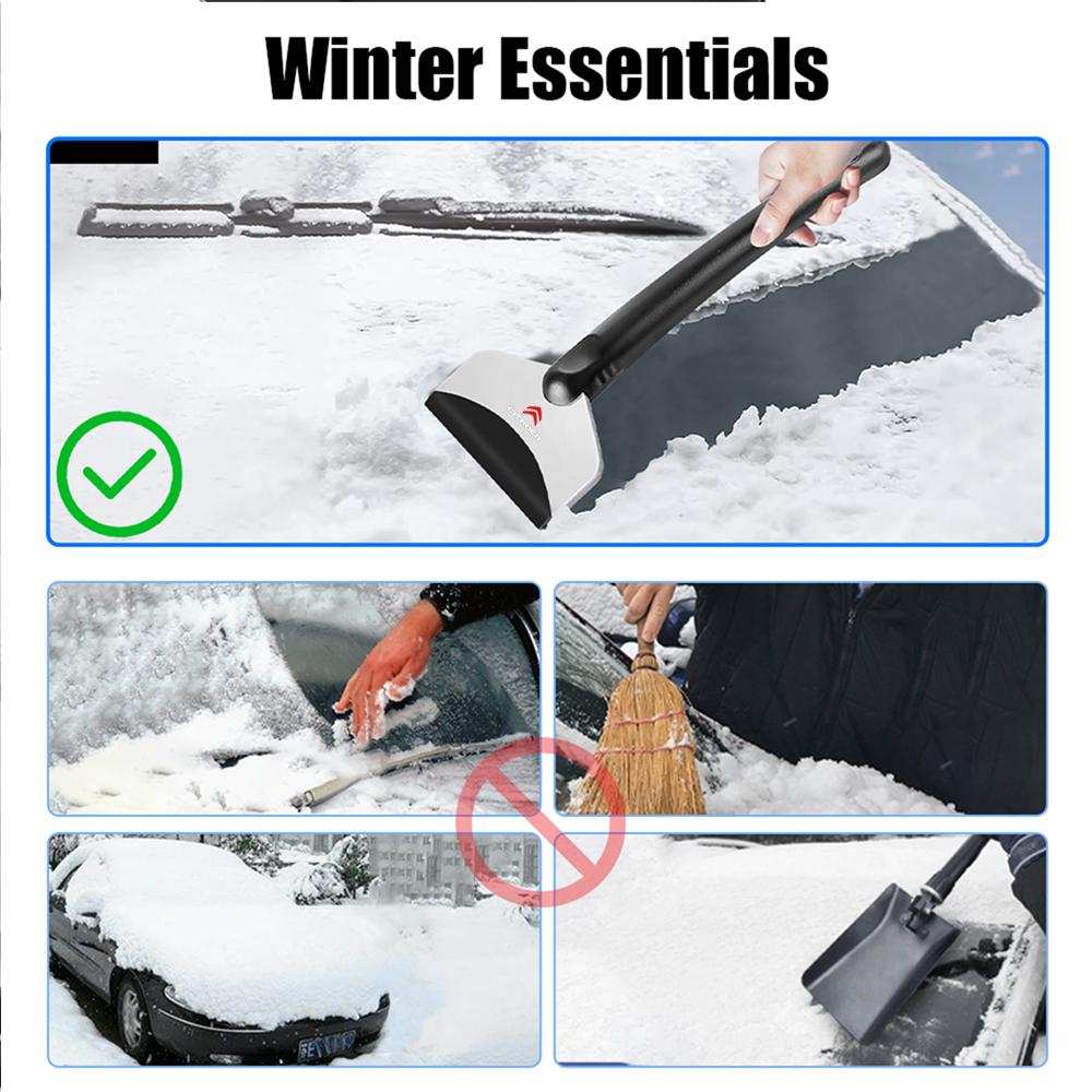 Portable Car Snow Ice Shovel Stainless Steel Ice Scraper Snow Removal Tools for Citroen C4 Picasso Xsara C5 Aircross Cactus C1 ajd256