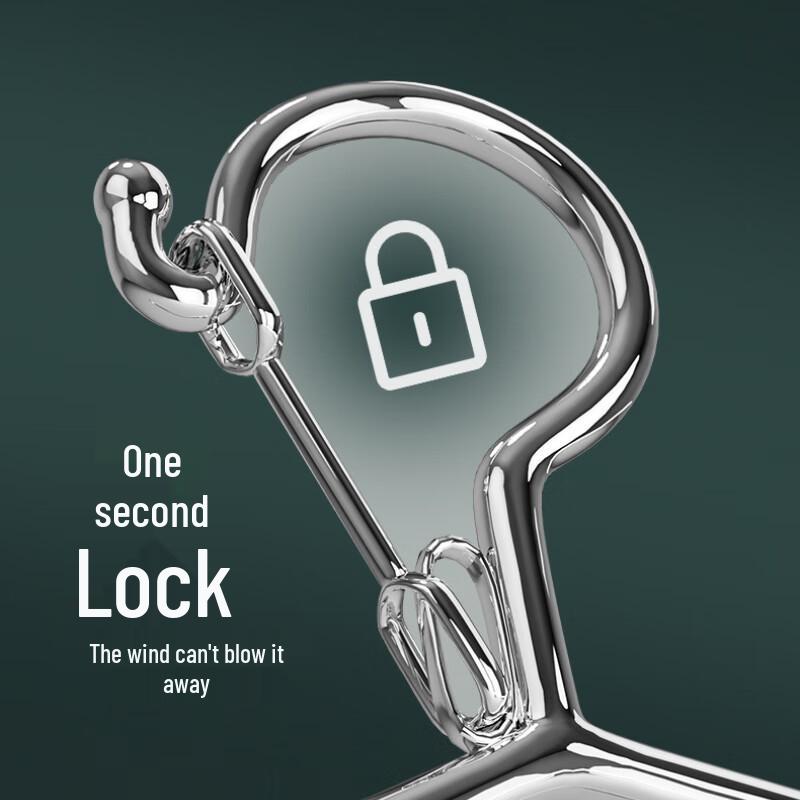 Ди Жуй Эн Вешалки для одежды из нержавеющей стали 304, противоскользящие, ветрозащитные, набор 10 штук