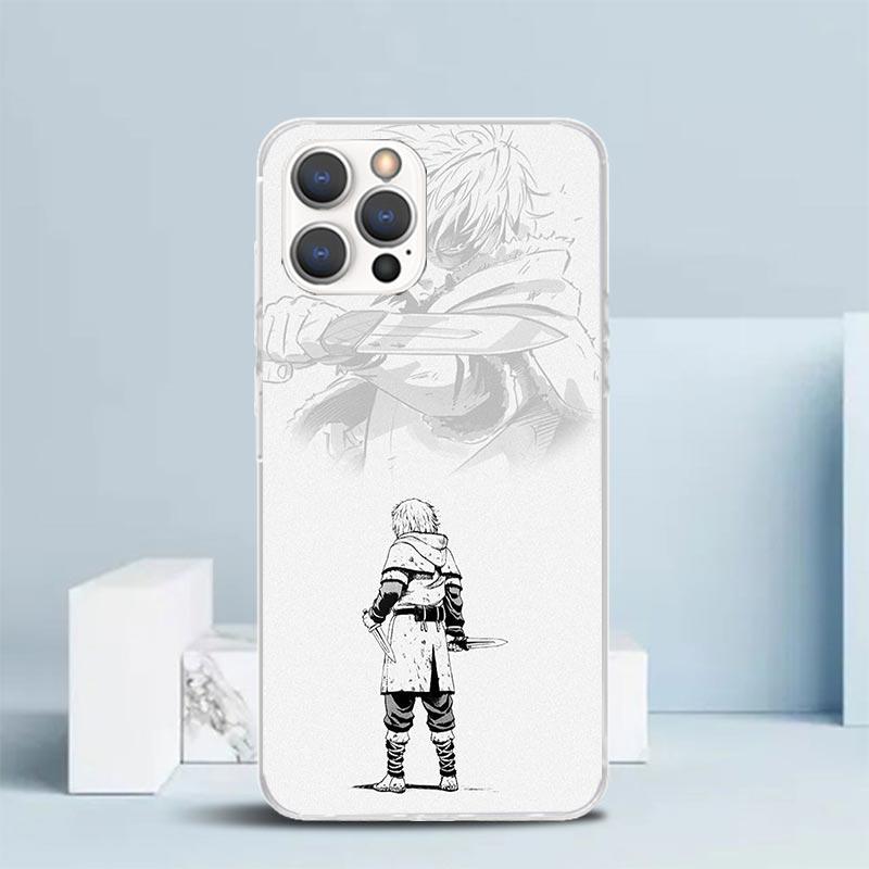 Vinland Saga Мягкий чехол для iPhone 16 17 Air 15 14 Pro Max 16E Чехол для телефона 13 Mini 12 11 7 SE 8 С рисунком Подходящие чехлы 16 17 Air