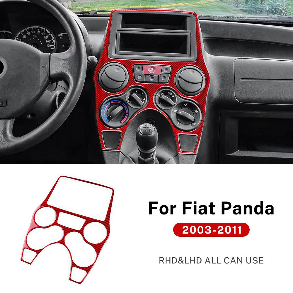 Настоящая мягкая карбоновая наклейка для Fiat Panda 2003-2006 2007 2008 2009 2010 2011 LHD RHD Панель центральной консоли и переключения передач автомобиля