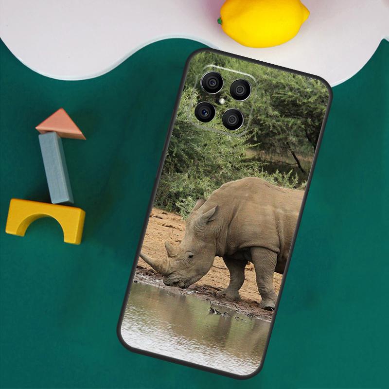 Чехол Животное Носорог Для Honor Magic 7 5 6 Lite Honor 200 Pro 50 70 90 Lite X9a X8a X8 X9 X8b X9c X9b Обложка