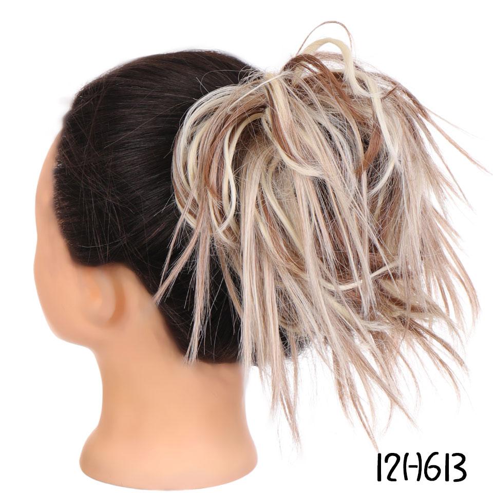 Шиньоны из синтетических волос, грязные резинки для волос, резинка для волос, пучок, прямая прическа, наращивание волос для женщин