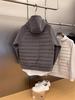 Men's Casual Hooded Winter Cotton Jacket - Loose, Trendy, Solid Color Spliced Design