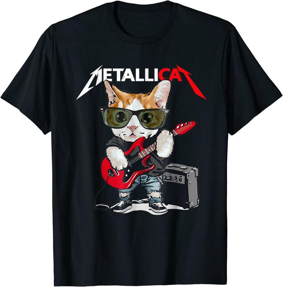 Футболка унисекс Metallicat Funny Cat Rock 90S Meow Music Band Of Friends