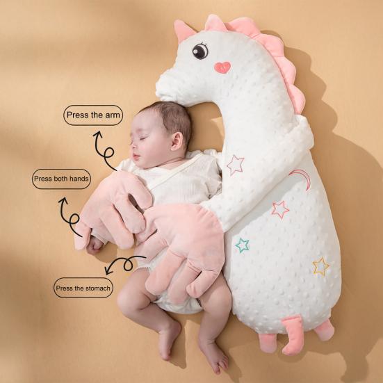 Baby Patter for Sleep Startle Prevention Stuffed Doll Pillow with Soothing Patting Palm Pad Soothing Patter Sleep Companion with Music for Comforting