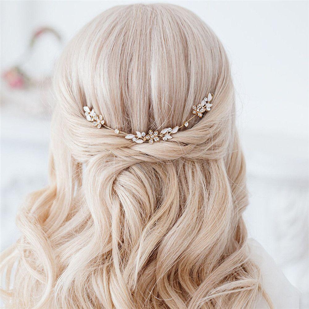 Wedding Decoration Handmade Hair Ornament Crystal Headband Tiara Jewelry Bridal Hairpin Hair Pins