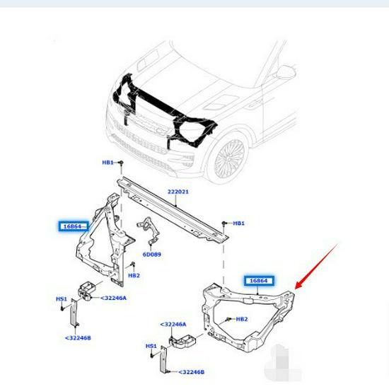 Land Rover Range Rover 2023 Модель Sport Рамка передней фары - LR167068/LR167067