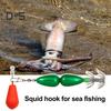 9CM/27G крючок для ловли кальмаров с разноцветными бусинами, двухслойный вертлюжный крючок-зонтик, крючок для ловли каракатицы, рыболовный крючок для ловли в пресной и соленой воде