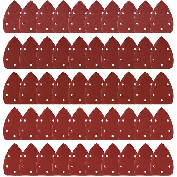 Coceca Mouse Detail Sander Sandpaper Sanding Paper Assorted Sanding Pads 40 80 120 180 240 Grits (50pcs Mouse Sandpaper)