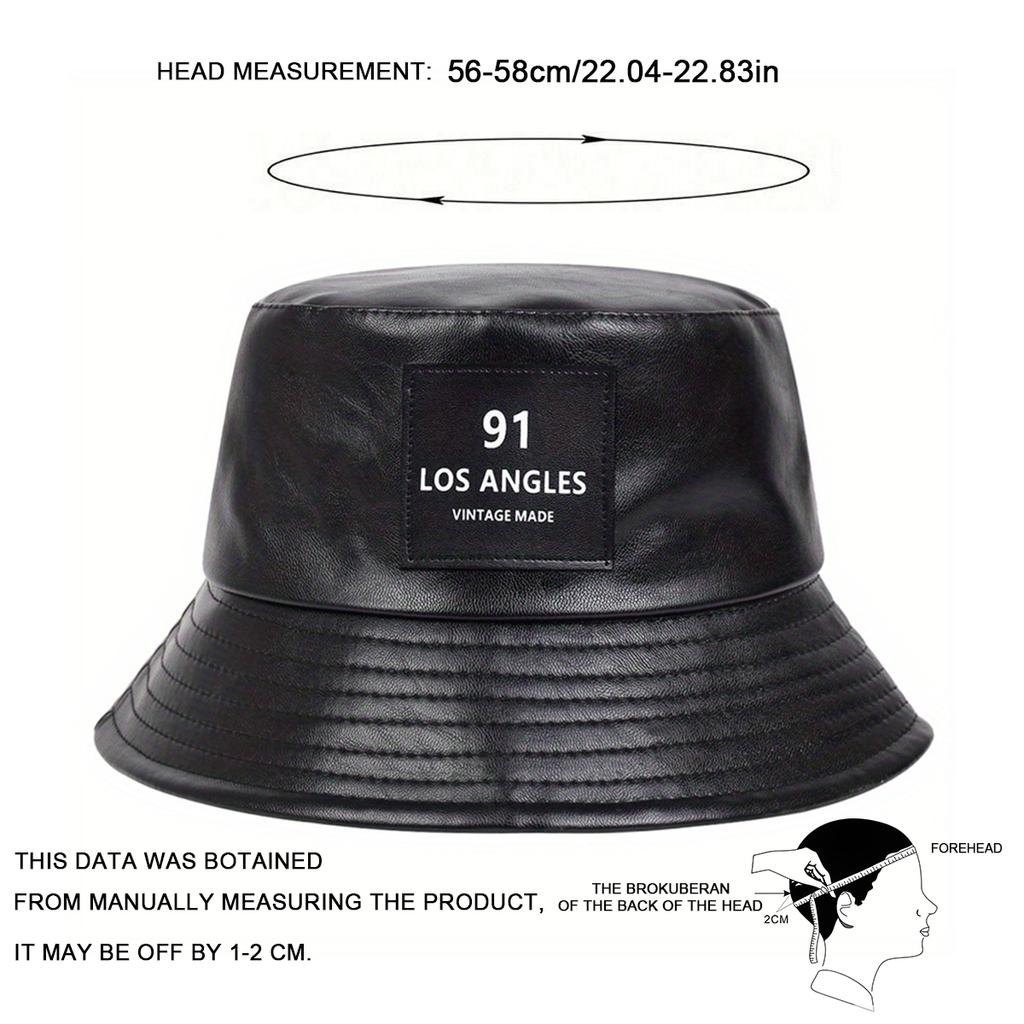 Мода 91 Лос-Анджелес лейбл украшения шляпа рыбака унисекс открытый дорожный пляж шляпа искусственная кожа плоские кепки хип-хоп кепка