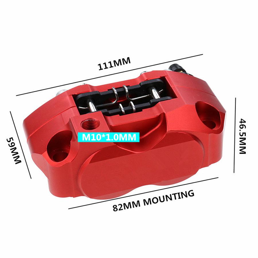 Тормозной суппорт Передний Задний Дисковый Главный цилиндр Адаптер 4 Поршня 82 мм Крепление Красный