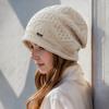 Большая окружность головы, сезонная шляпа, высокая чувственность, универсальная, иностранный стиль, стековая шляпа, темперамент, свободная, вязаная шерстяная шапка для женщин, сохраняющая тепло